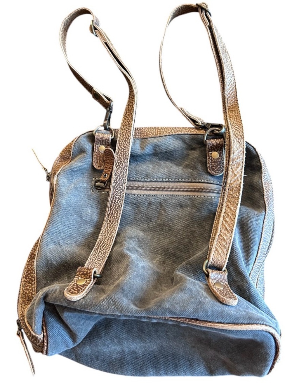 Myra Aztec Backpack Western Convertible Leather Cotton - Picture 2 of 13